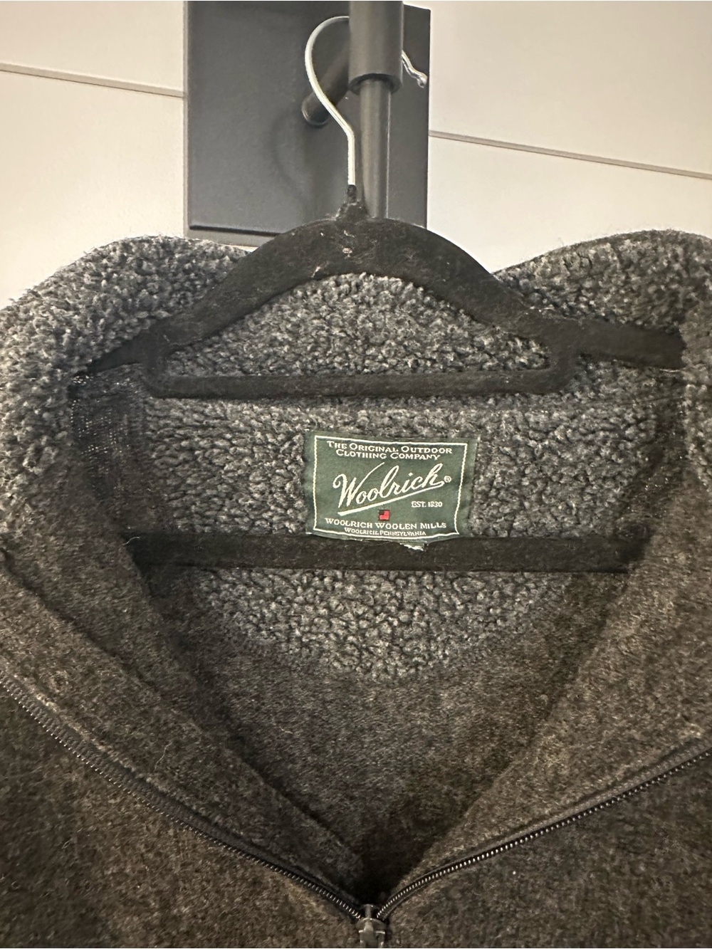 Woolrich Women's Dark Charcoal Half-Zip Sweater - Picture 3 of 5